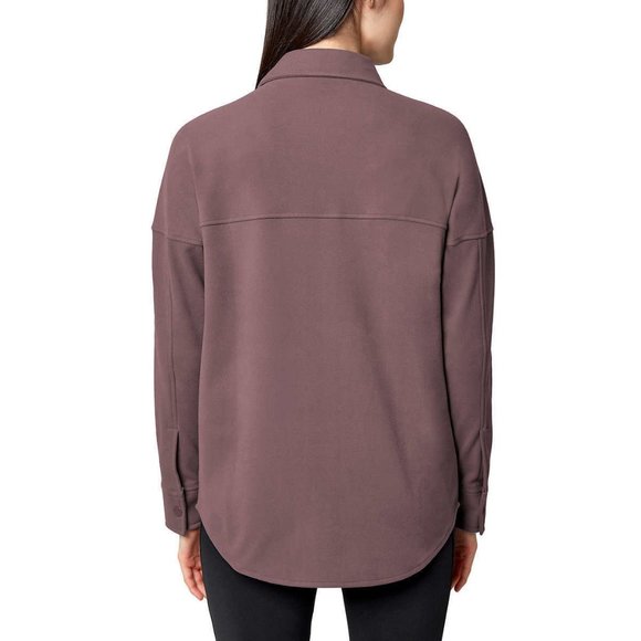 NWT Mondetta Ladies' Cozy Fleece Button Up Shirt -- Purple -- X-Large - Picture 3 of 7
